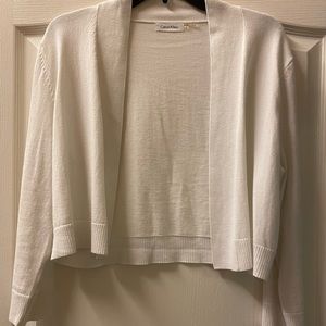 Calvin Klein women’s size L cropped sweater jacket
